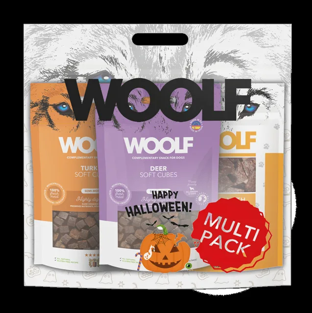 WOOLF Multipack Halloween 3x100 g pamlsky pro psy
