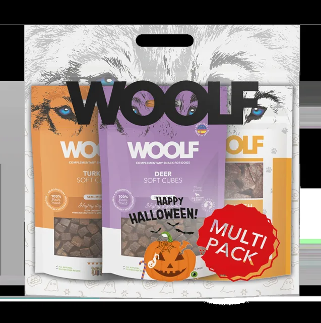 WOOLF Multipack Halloween 3x100g pamlsky pro psy