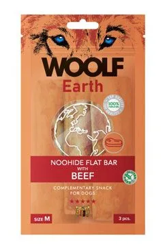 Woolf pochoutka earth noohide M beef 90g