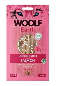 Woolf pochoutka earth noohide S salmon 90g