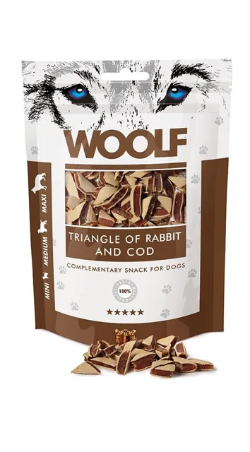 WOOLF Rabbit And Cod Triangle 100g