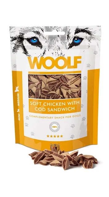 WOOLF Soft Chicken With Cod Sandwich 100g