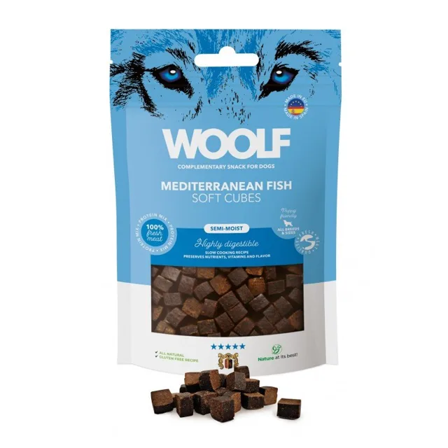 WOOLF Soft Cubes Mediteranean Fish 100g
