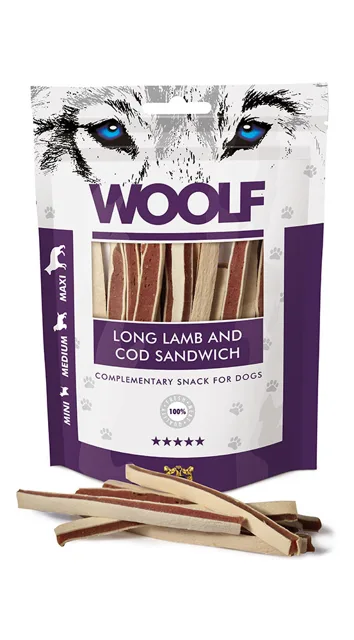 WOOLF Soft Long Lamb And Cod Sandwich 100g