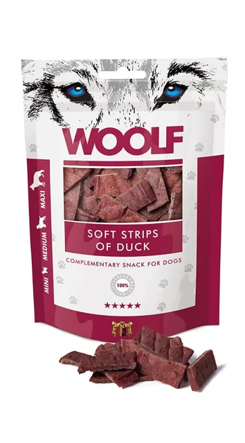 WOOLF Soft Strips Of Duck 100g měkké kachní proužky
