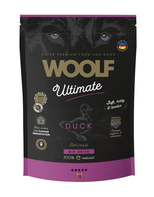 WOOLF Ultimate Soft Adult Dog Duck 1 kg bezobilná polomokrá krmiva s kachnou pro psy