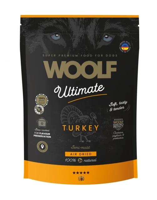WOOLF Ultimate Soft Adult Dog Turkey 1 kg bezobilná polomokrá krmiva s krůtím masem pro psy