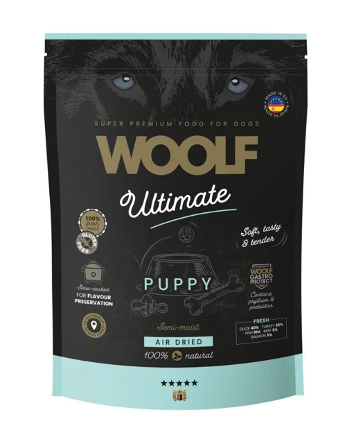 WOOLF Ultimate Soft Puppy 1 kg bezobilná polomokrá krmiva s kachnou a krůtím pro štěňata
