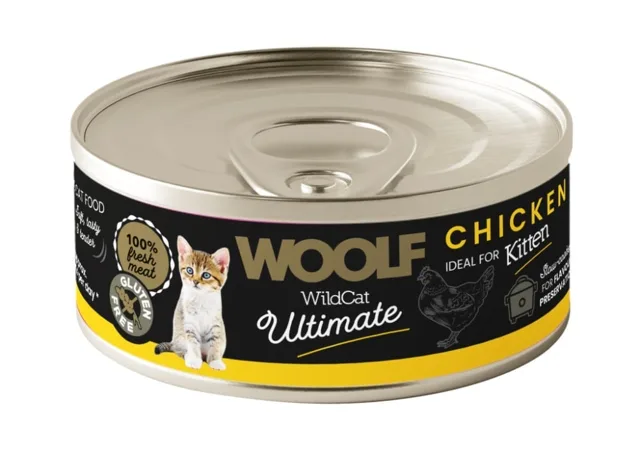 WOOLF Wild Cat Ultimate Kitten Chicken Pate 85g paštika s kuřecím masem pro koťata