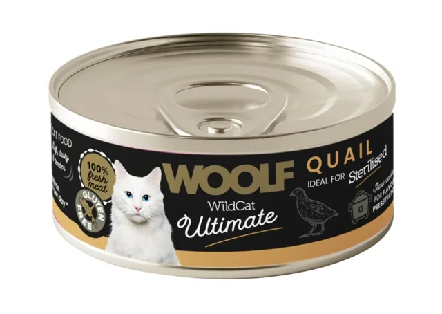 WOOLF Wild Cat Ultimate Sterilised Quail Pate 85g paštika z křepelky pro kočky