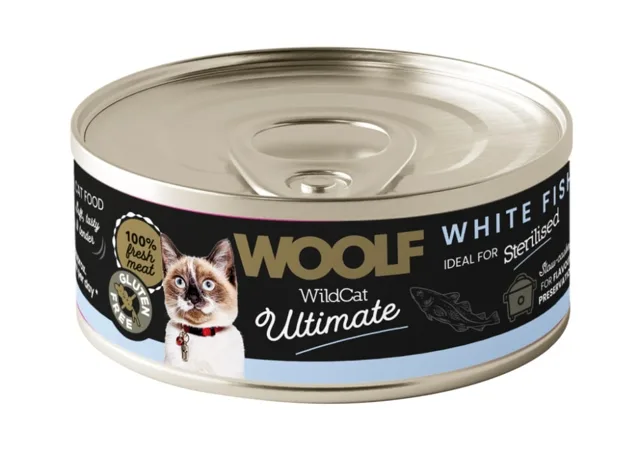 WOOLF Wild Cat Ultimate Sterilised White Fish Pate 85g paštika s bílou rybou pro sterilizované kočky