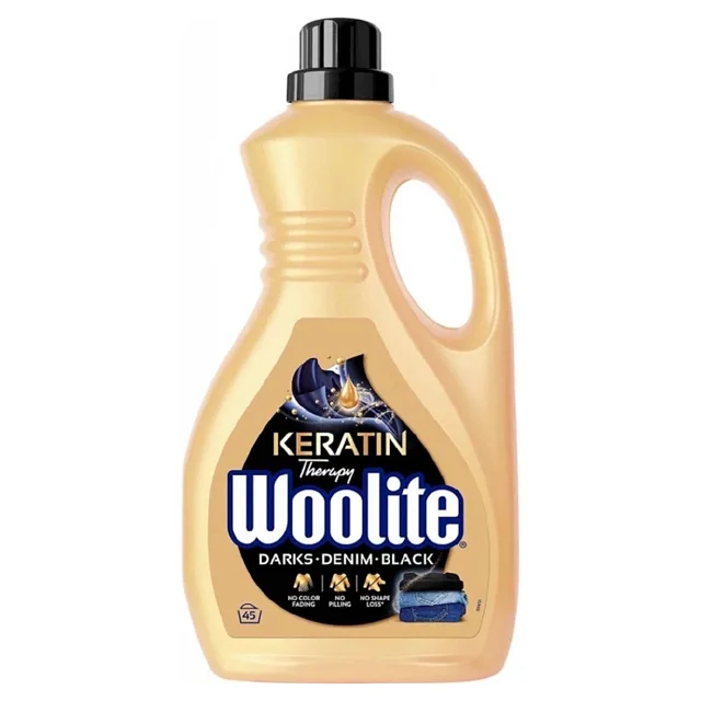 WOOLITE Keratin Therapy Darks Denim Black Tekutý prací přípravek 45 prací dávek 2,7 l