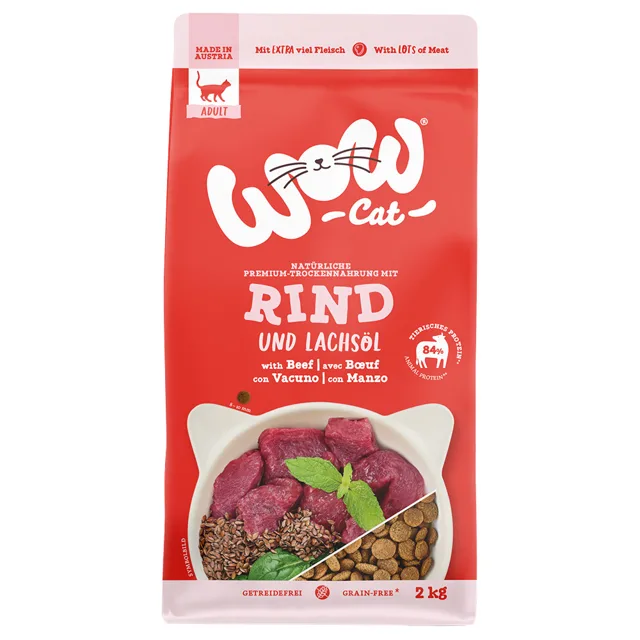 WOW Cat Adult s hovězím - 2 kg