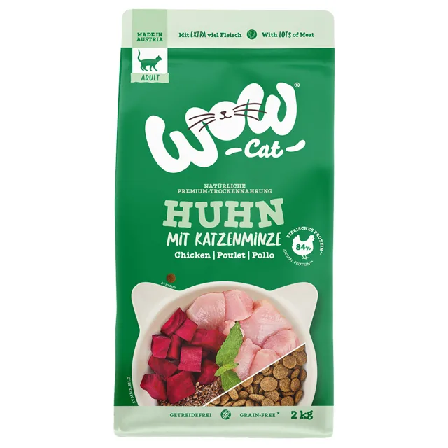 Wow Cat Adult s kuřecím - 2 kg