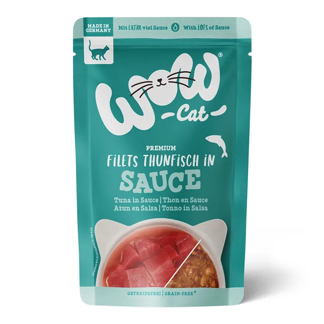 WOW Cat filety v omáčce 8 x 85 g - Tuňák