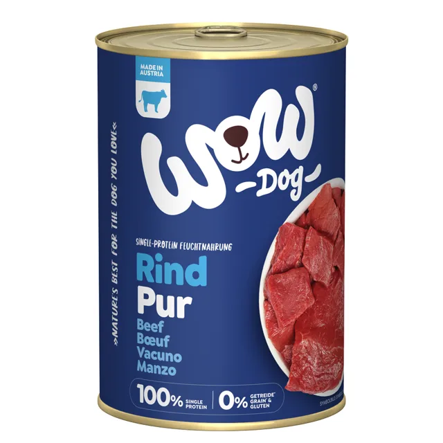 WOW Pur 12 x 400 g – výhodné balení - hovězí