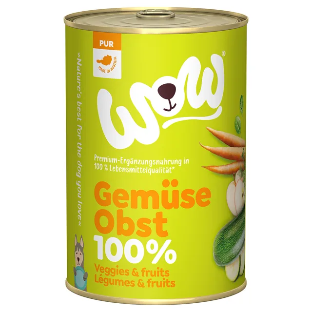 WOW Pur 24 x 400 g – výhodné balení - 100% zelenina a ovoce