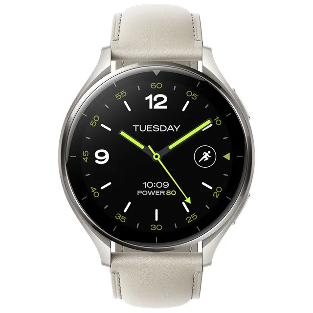 Xiaomi Watch 2 Titan Gray with White Leather Strap chytré hodinky