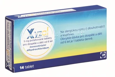 XYZAL POR 5MG TBL FLM 14