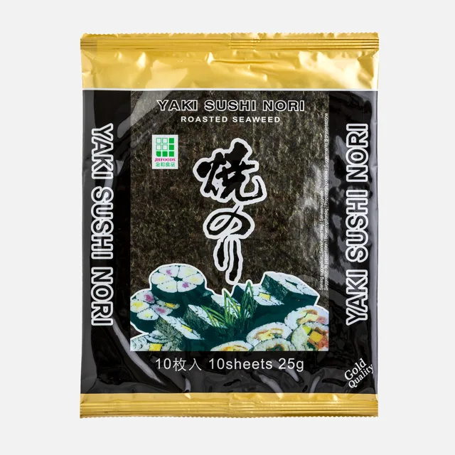 Yaki Sushi Nori gold pražené mořské řasy 25 g  na sushi a asijské pokrmy