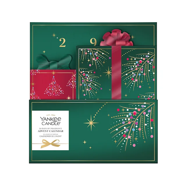 YANKEE CANDLE Adventní kalendář čajových svíček 24 kusů + svícen