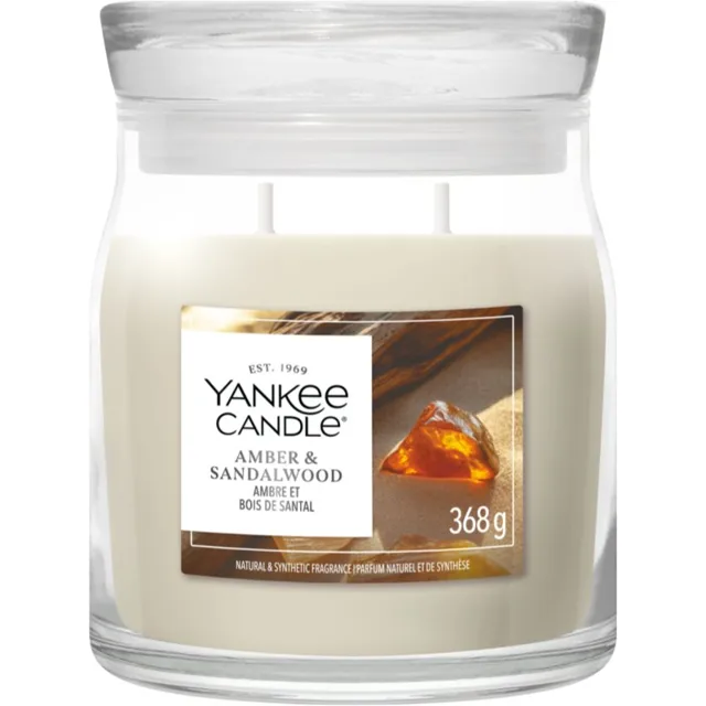 Yankee Candle Amber & Sandalwood vonná svíčka 368 g