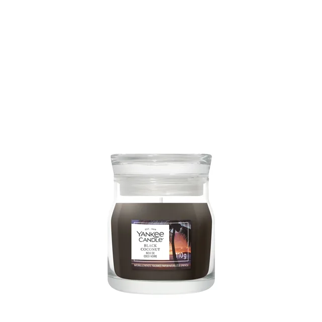 Yankee Candle Aromatická svíčka Signature sklo malé Black Coconut 110 g