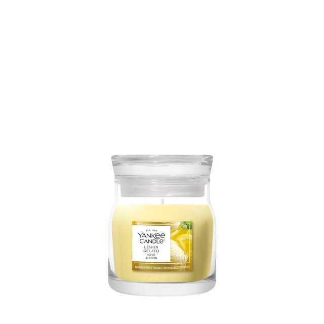 Yankee Candle Aromatická svíčka Signature sklo malé Lemon Gelato 110 g