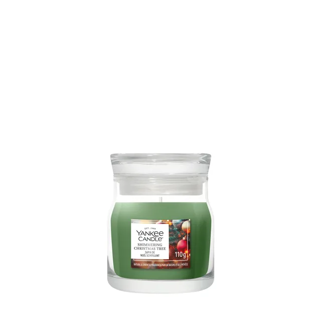 Yankee Candle Aromatická svíčka Signature sklo malé Shimmering Christmas Tree 110 g