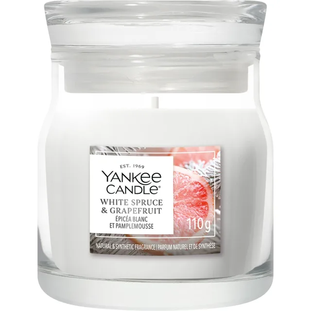 Yankee Candle Aromatická svíčka Signature sklo malé White Spruce & Grapefruit 110 g