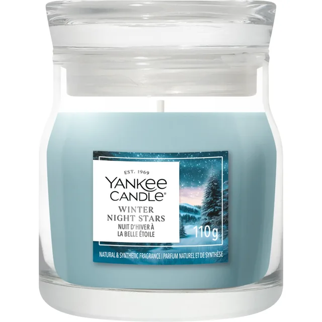 Yankee Candle Aromatická svíčka Signature sklo malé Winter Night Stars 110 g