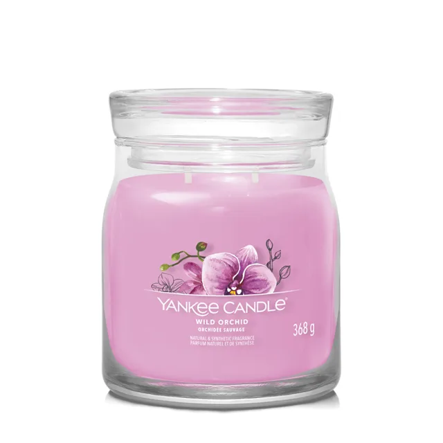 Yankee Candle Aromatická svíčka Signature sklo střední Wild Orchid 368 g