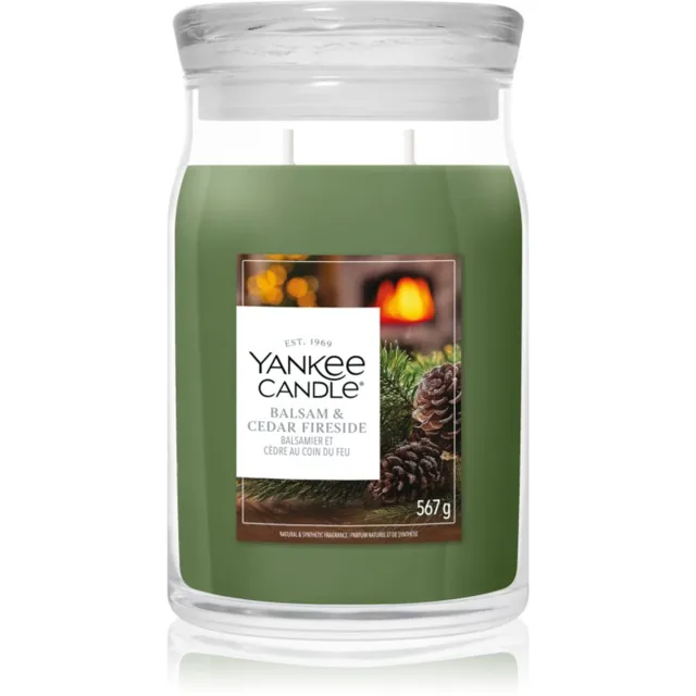 Yankee Candle Balsam & Cedar Fireside vonná svíčka 567 g