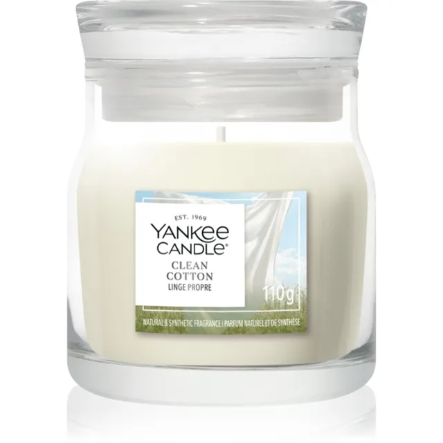 Yankee Candle Clean Cotton vonná svíčka Signature 110 g