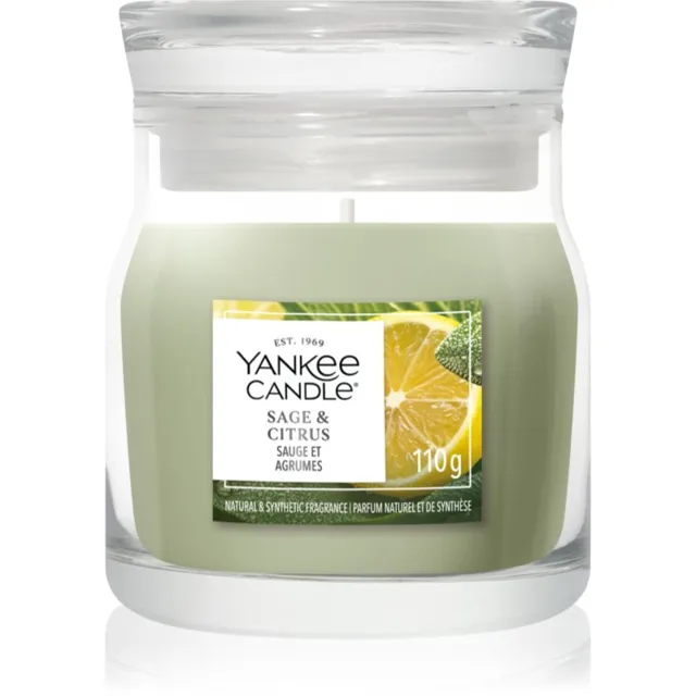 Yankee Candle Sage & Citrus vonná svíčka Signature 110 g