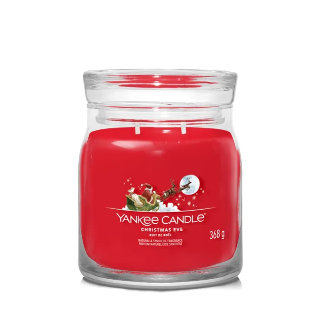 YANKEE CANDLE Signature Vonná svíčka střední 2 knoty Christmas Eve 368 g