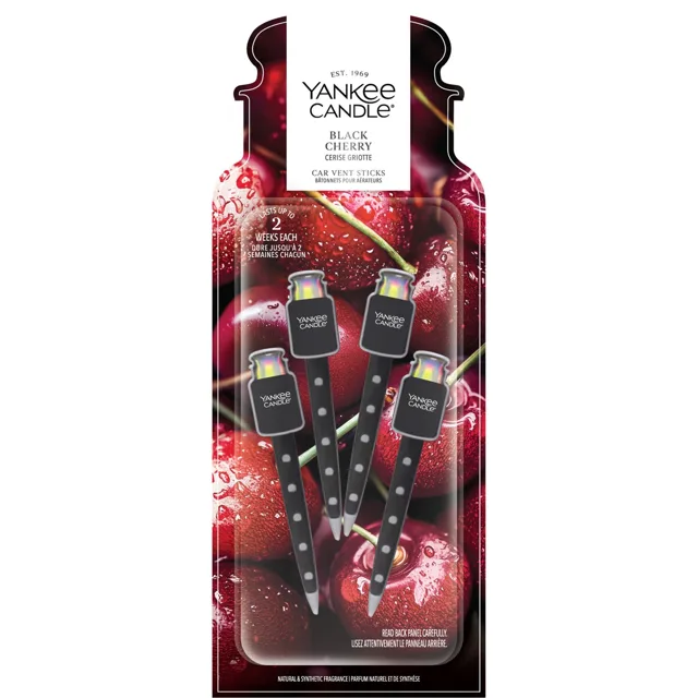 Yankee Candle Vonné kolíčky do auta Black Cherry 4 ks