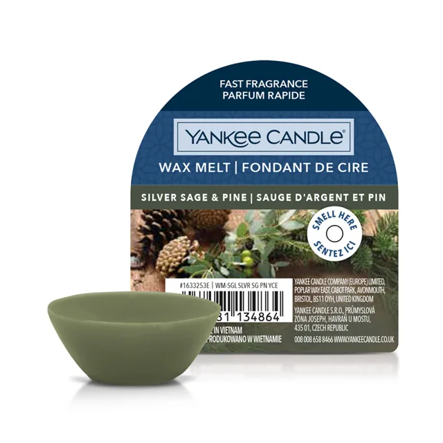Yankee Candle Vonný vosk Silver Sage & Pine Wax Melt 22 g
