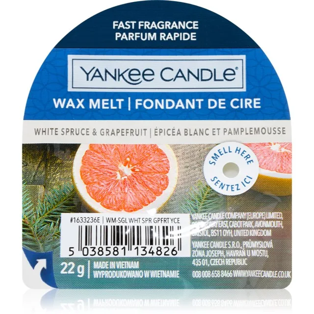 Yankee Candle White Spruce & Grapefruit vosk do aromalampy 22 g