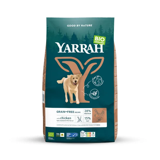 Yarrah Bio bez obilovin s bio kuřecím - 2 kg