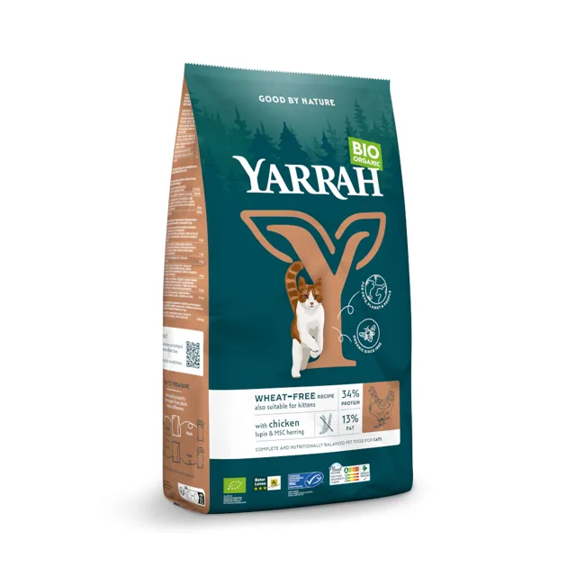Yarrah Bio bez pšenice s kuřecím masem a rybami - 10 kg