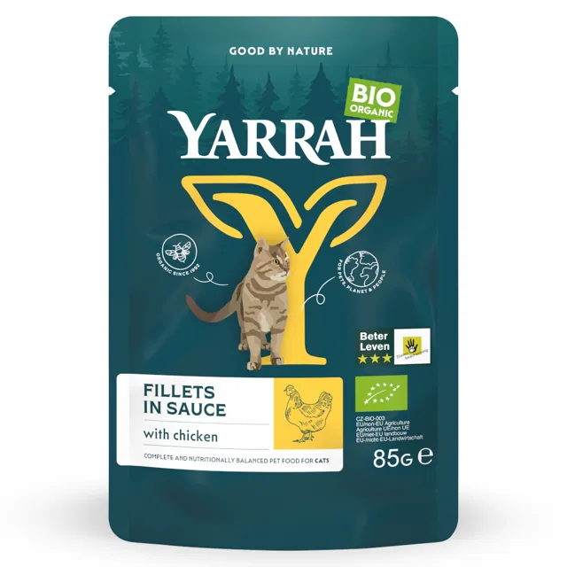 Yarrah Bio filety v omáčce 14 x 85 g - s bio hovězím