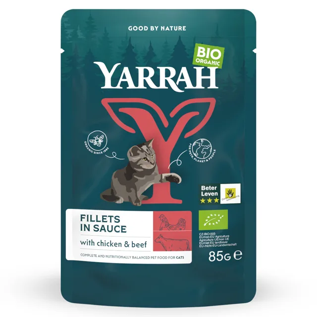 Yarrah Bio filety v omáčce 28 x 85 g - s kuřecím