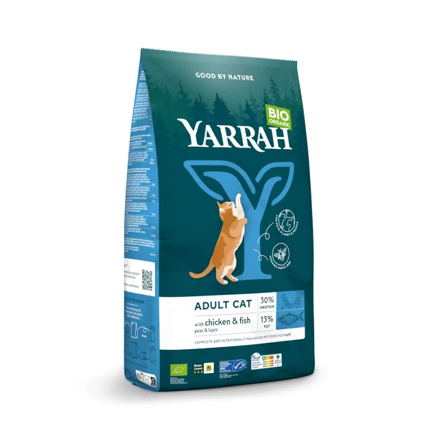 Yarrah Bio krmivo pro kočky s rybou - výhodné balení 2 x 10 kg
