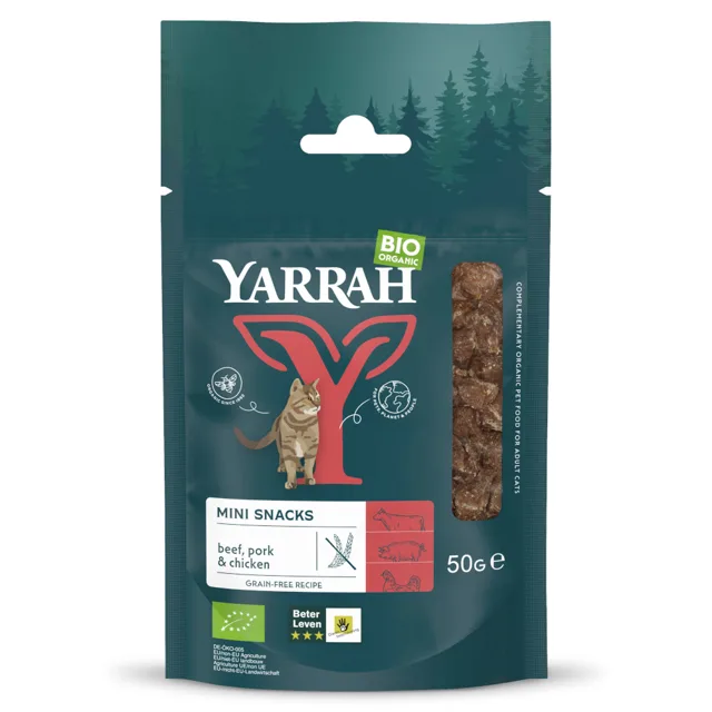 Yarrah Bio Mini Snack pro kočky - 50 g