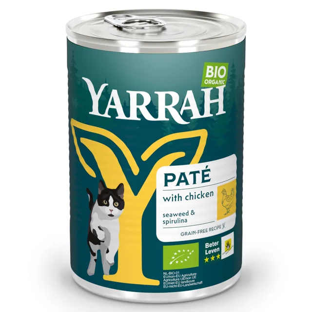Yarrah Bio Paté 6 x 400 g - Bio kuře