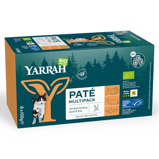 Yarrah Bio Paté zkušební balení 24 x 100 g - Pate-Mix
