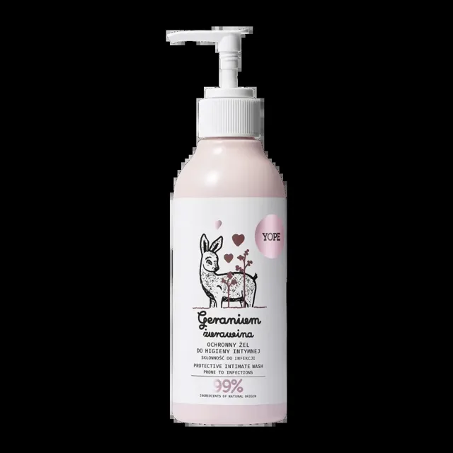 YOPE Intimní gel Geranium & Cranberry 300 ml