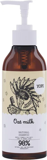 YOPE Přírodní šampon Ovesné mléko pro normální vlasy 300 ml-(poškozený aplikátor)
