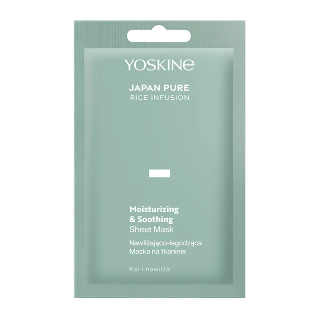 YOSKINE Japan Pure Rice Infusion - Rýžová hydratační a zklidňující látková maska, 20 ml